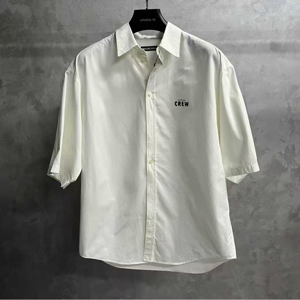 🚩steal authentic Balenciaga Cream Casual Button Down Shirt